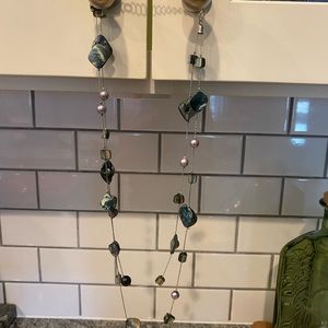 Pretty stone silver necklace